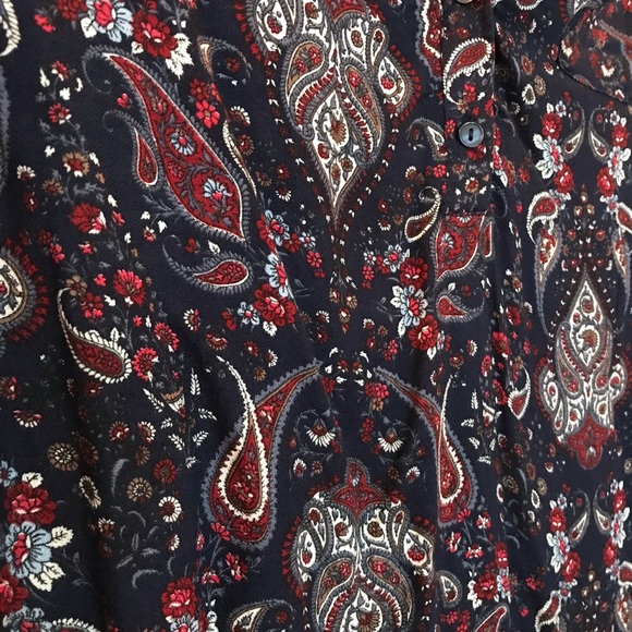 Navy paisley blouse - Picture 4 of 6